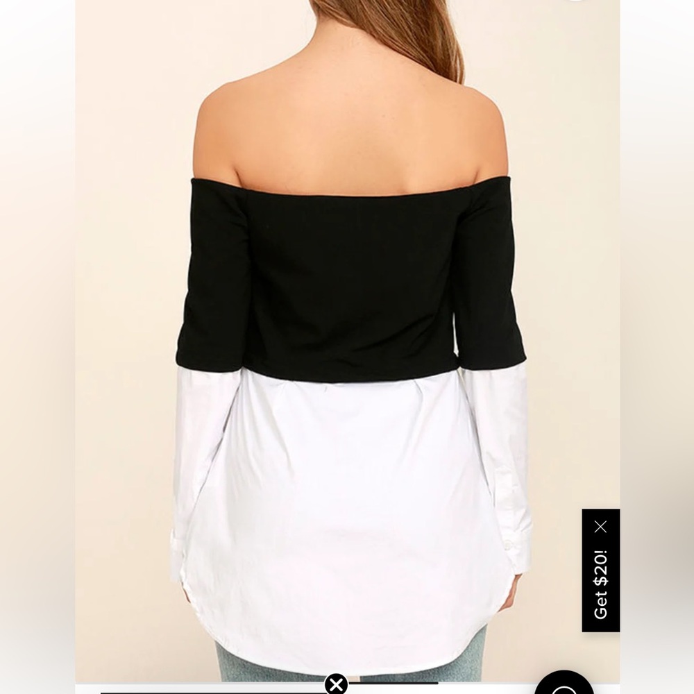 Perfect condition! Elegant Black and White Top - Picture 12 of 16